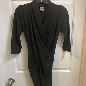 Elegant Black Wrap Dress